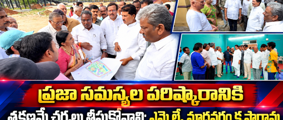 Immediate action must be taken to resolve public issues: MLA Madhavaram Krishna Rao.