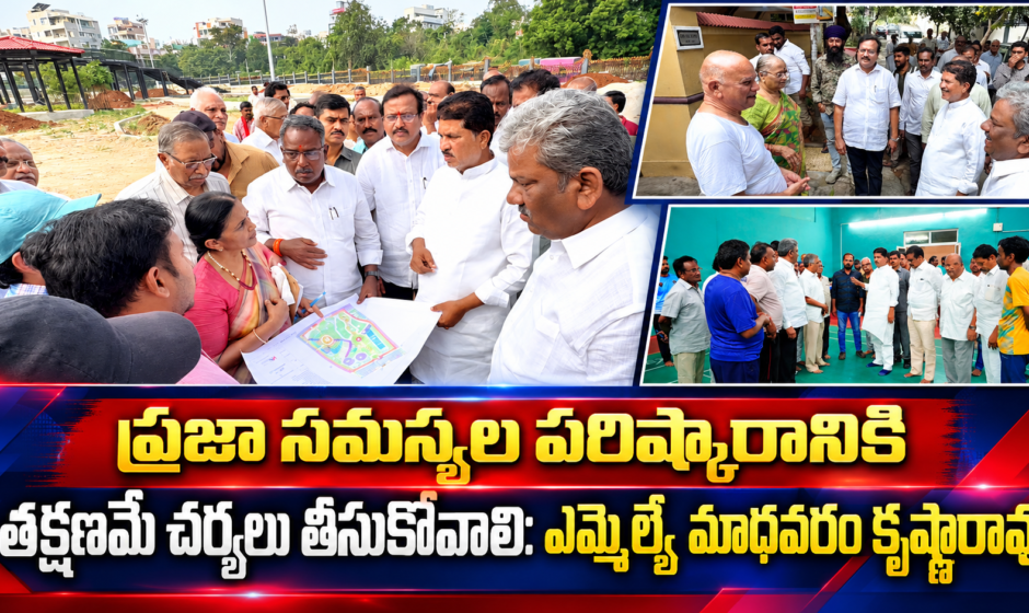Immediate action must be taken to resolve public issues: MLA Madhavaram Krishna Rao.